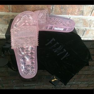 Puma FENTY Rihanna Pink Jelly Slides New In Box